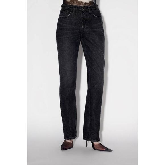 Jean Paul Gaultier Jean with Leather Pocket in Vintage Black 28 - Picture 3 of 4